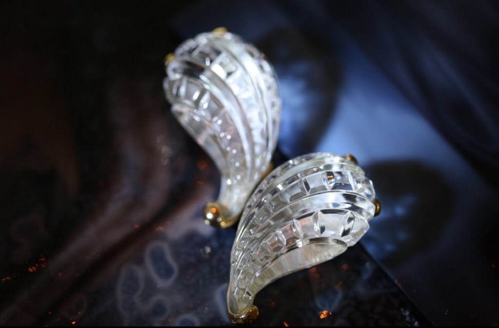 「冰心玉洁」装饰艺术水滴·几何图形KJL耳环；罕见Kenneth J Lane80年代；树脂/镀金（20191105）