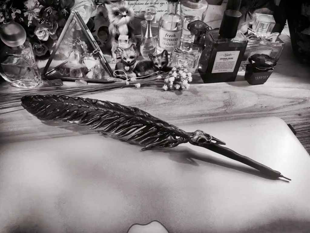 复古中世纪风格·羽毛笔；拉脱维亚手艺人Indra（201708-11）