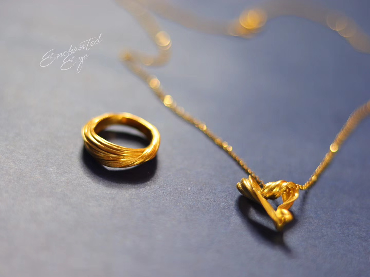 ②③.「循环永恒戒&金仙心」古典美学•凯尔特女神•新艺术；定制于Greece希腊夫妻手艺人Labros&Semeli；镀金纯银（20181113）