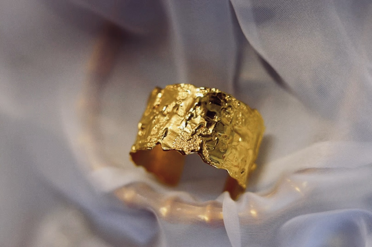 ③.热熔•金箔·手镯；Lebanon黎巴嫩手艺人；镀金黄铜（20190218）